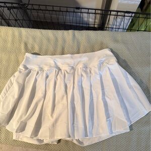 White Pleated Skirt
